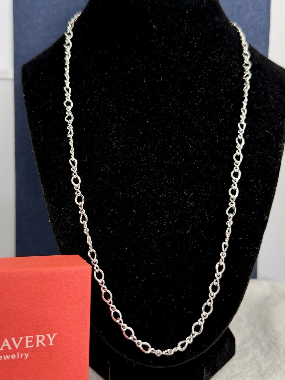 JAMES AVERY Sterling Silver Twist Charm Link Chain Necklace, 5mm, 23” L; RETIRED